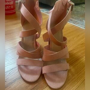 Elegant Pink Strappy Heels